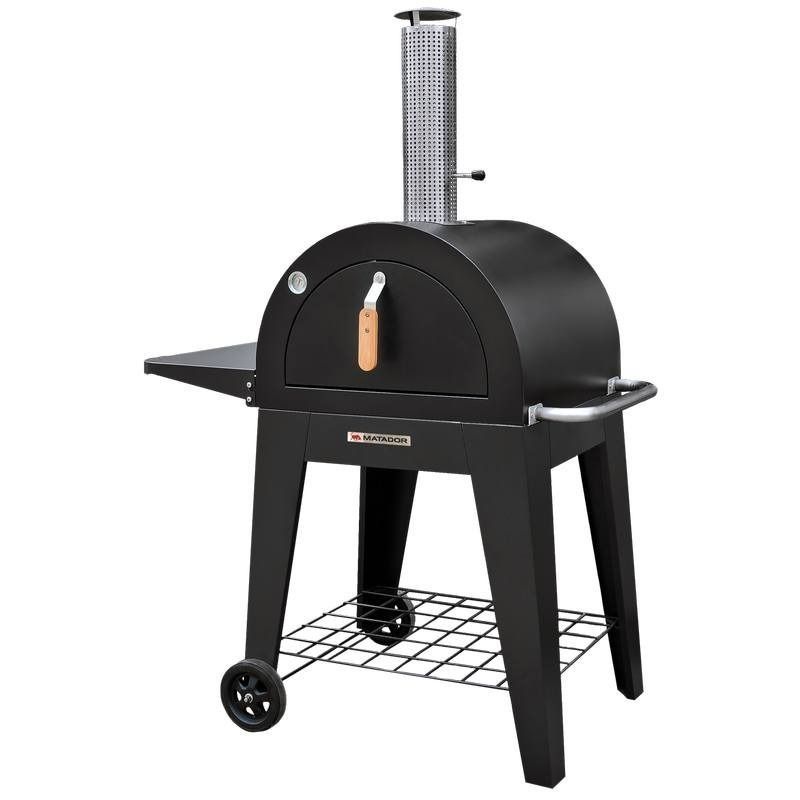 Matador Woodfired Pizza Oven (Category: Ovens & Toasters) located in Muntinlupa City. Submitted by aussie.surplustore (Listing ID 1336898066, Image 2). Description: Matador Woodfired Pizza Oven Available in 1 unit only. FEATURES: ✅ Adjustable chimney vent ✅ Trolley stand with wheels ✅ High temperature powder coated pizza oven surround and fascia ✅ Black powder coated side shelf ✅ Includes temperature gauge mounted in oven fascia Surplus from Aust