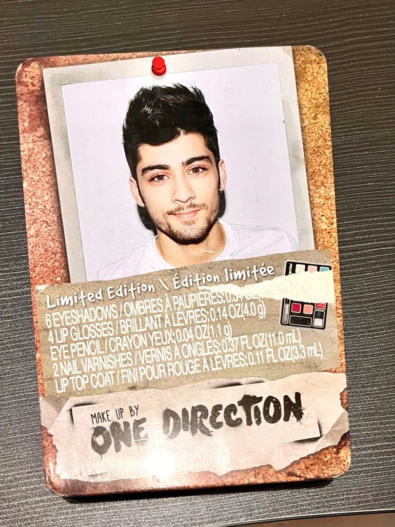 One Direction Make Up Kit (Zayn Malik Limited Edition) (Category: Makeup) located in Santo Tomas. Submitted by knathrift (Listing ID 1336987068, Image 1). Description: Rfs: Decluttering Note: This was well used, especially the lipstick. It is advised to buy this as a collection ONLY. There are signs of being stored for some time. Please manage your expectations. Mode of Payment: [GCash + Shipping Fee] Mode of Delivery: [J&T].