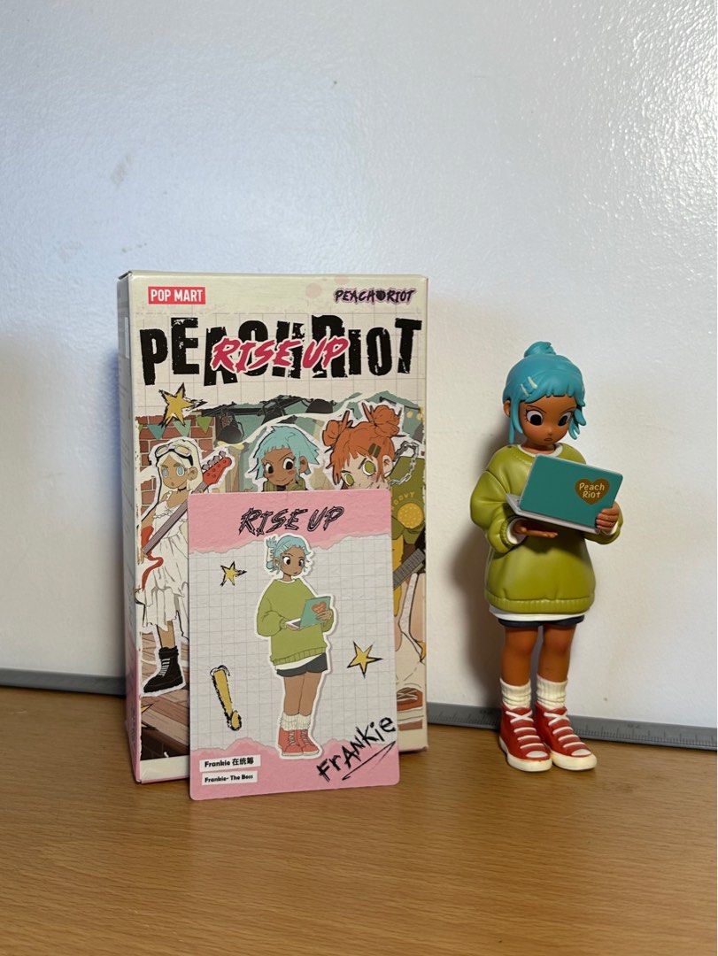 PEACH RIOT Rise Up POP MART (Category: Designer & Blind Box Toys) located in Dagupan City. Submitted by mzkskai (Listing ID 1336970201, Image 2). Description: ✮⋆˙ PEACH RIOT: Rise Up Series • Frankie The Boss PHP 650 • Gigi Pop Star PHP 600 • Gigi The Singer PHP 600 Take all three for 1,800 (600 each) Complete inclusions (Box, card, and foil) and accessories. ⋆｡𖦹°⭒˚｡⋆ LOC: Pangasinan MOP: Gcash MOD: J&T.