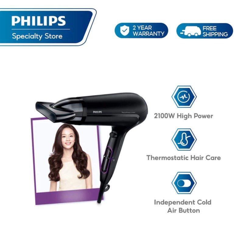 Philips Hair Dryer HP8230 (Category: Hair) located in Davao. Submitted by nlc.declutters (Listing ID 1337044046, Image 3). Description: Bought for 1249 on 🧡 app Used once when I attended a wedding lang RFS: Tamad mag blower No box .