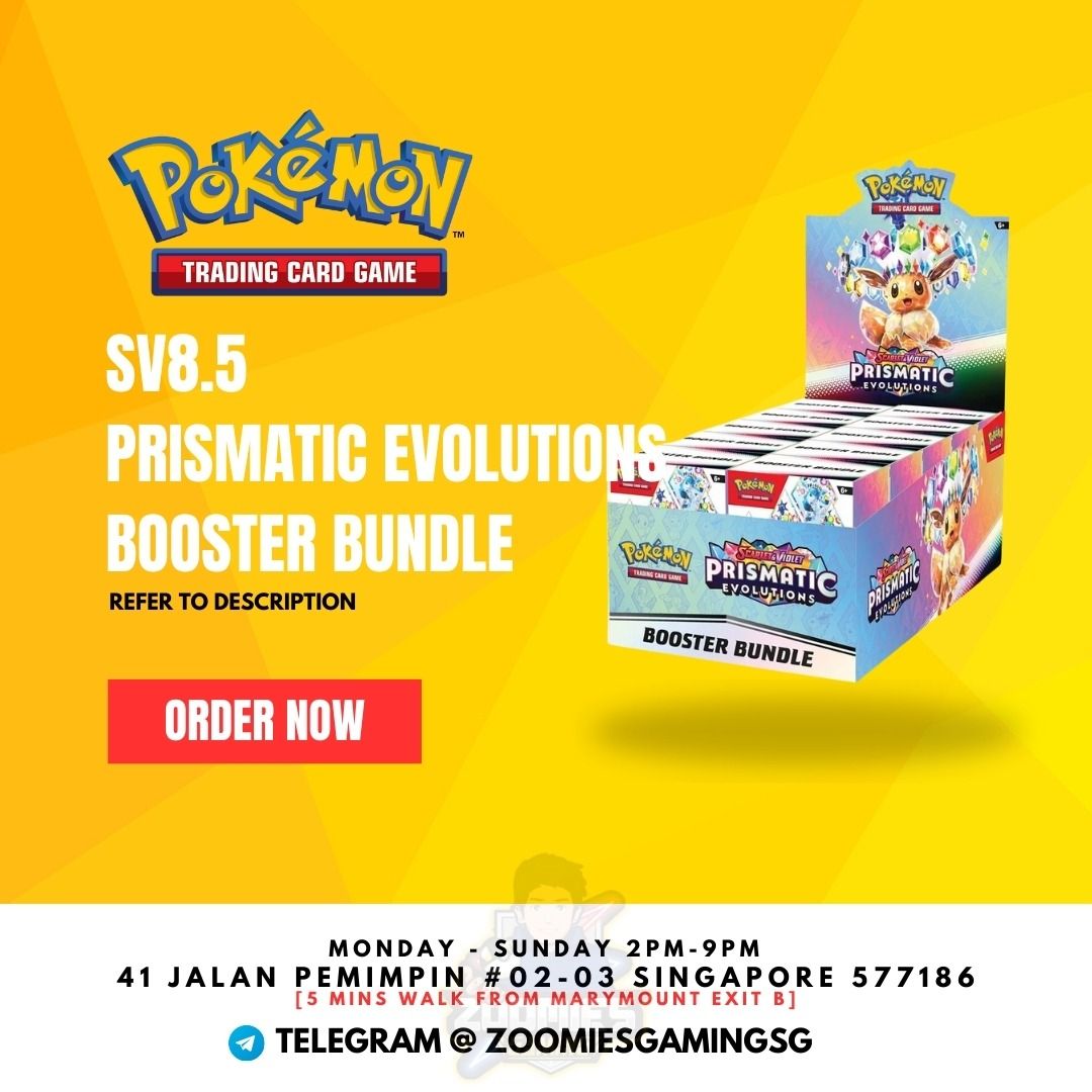 PO CLOSE]Pokemon TCG SV8.5 Prismatic Evolutions Booster Bundle Display  Case, Hobbies & Toys, Toys & Games on Carousell