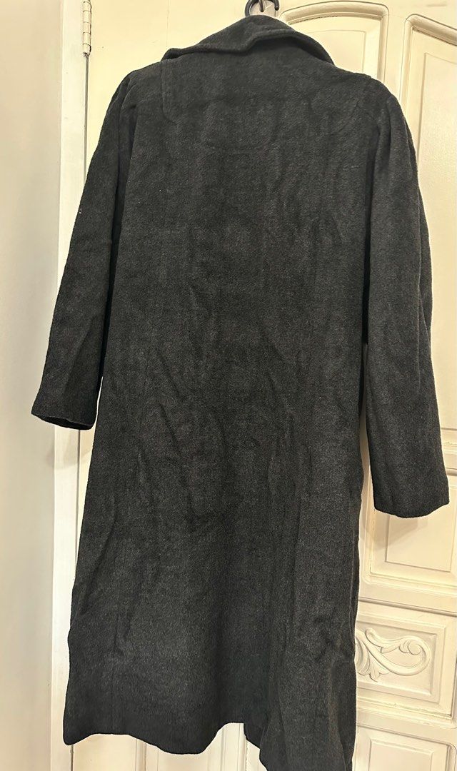 Pre-loved Dark Gray Trench Coat (Category: Coats, Jackets and Outerwear) located in Quezon City. Submitted by trishystuff (Listing ID 1336966919, Image 3). Description: Disclaimer: Color might be slightly different from actual due to camera/screen settings. About the item: - Perfect for winter! Legit makapal! - Color: Dark gray - With pockets - With collar - Fits medium to extra large frames - Size: Coat length - 40 inches, Arms length - 22.50 in