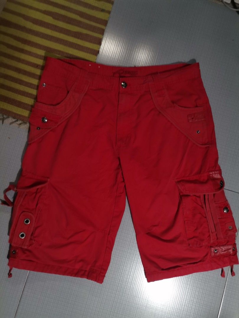 REQUEST JEANS RED CARGO SHORTS TOUGH JEANSMITH VIBES Men s Fashion Bottoms Shorts on Carousell