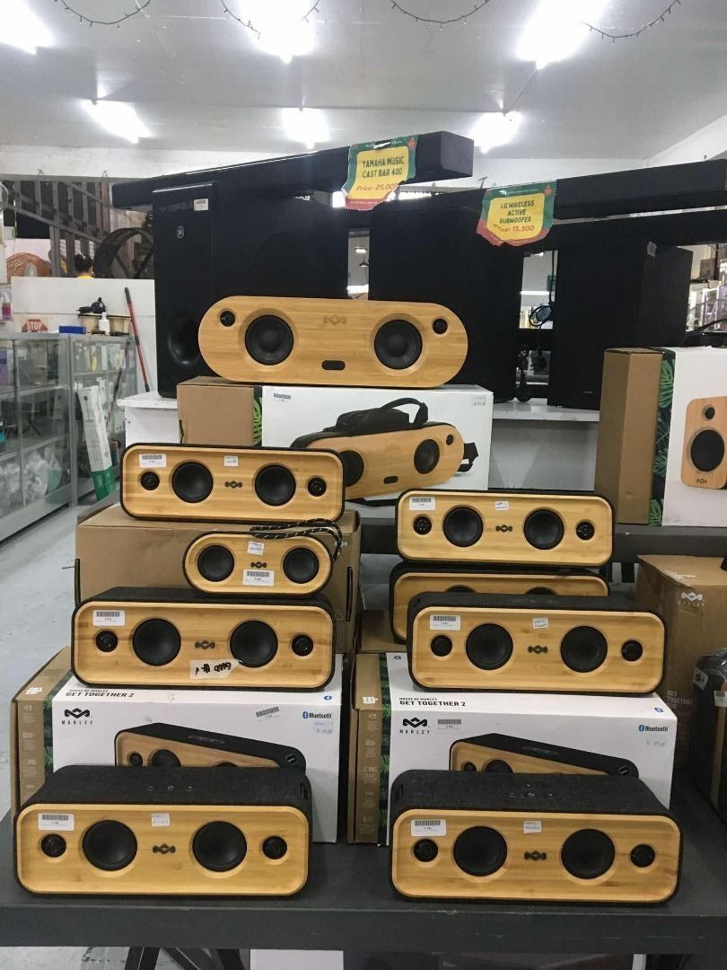 Restock!! Affordable Marley Headphone, Turntable and Speaker (Category: Soundbars, Speakers & Amplifiers) located in Muntinlupa City. Submitted by aussie.surplustore (Listing ID 1336899263, Image 3). Description: Presenting our new stocks for MARLEY UNITS!🔊 🎧 Available here at Muntinlupa Branch! Don't miss out on these eco-friendly and high-quality audio gems. 🎧 🎶 Pm us now for orders. 🛒 🛍️ -- Please note: As surplus stocks are constantly m