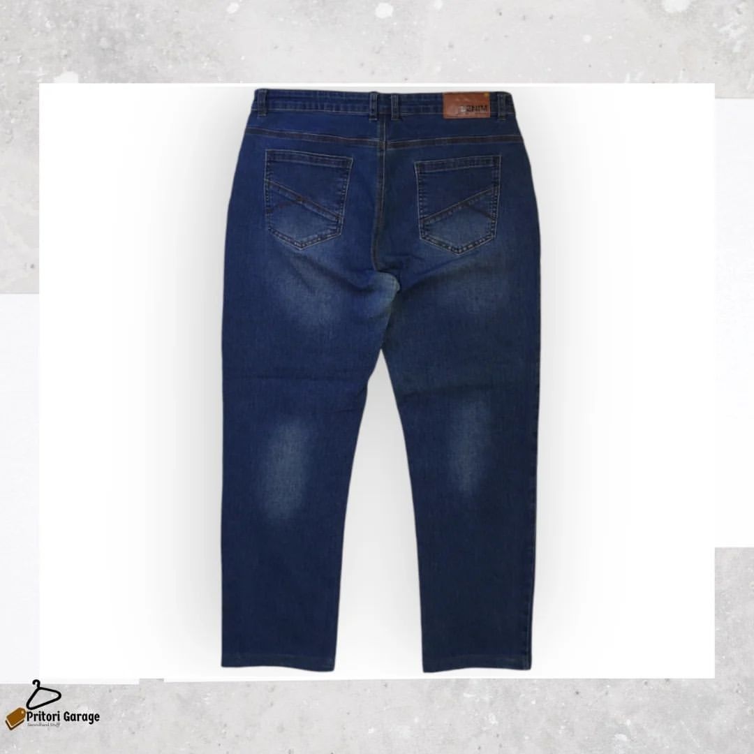 Soft Jeans Dry Denim Well Spring Slim Fit Dark Blue Faded Wash Color  