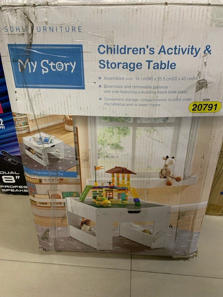 Sohl Furniture Children's Activity and Storage Table, Babies & Kids ...