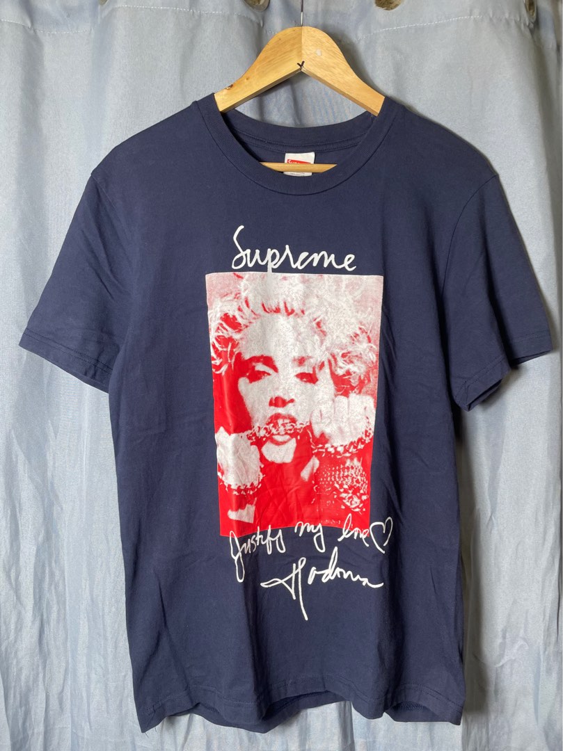 Supreme madonna tee navy outlet