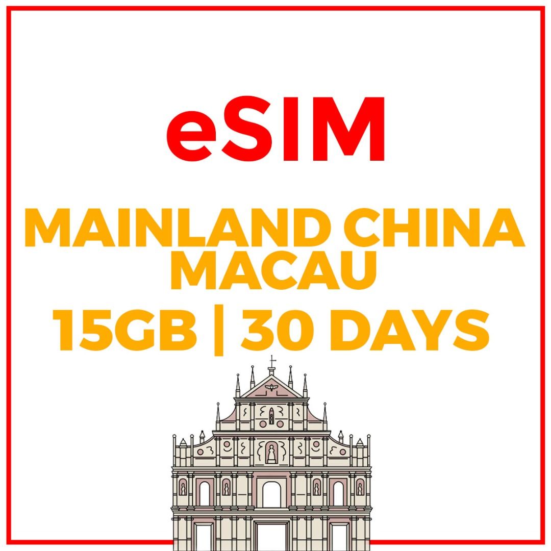 Travel E-Sim Mainland China & Macau 30 Day Data SIM 15GB High Speed Data (Category: Sim Cards) located in San Juan City. Submitted by princessshyph (Listing ID 1336897819, Image 2). Description: -This SIM provides 15GB high speed 5G and 4G mobile data service in Mainland and Macau within 30 days. -This SIM card is rechargeable. Recharge $150 will enjoy 15GB mobile data service in Mainland and Macau within 30 days. -Registration is not required. F