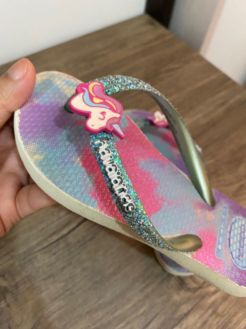 UNICORN HAVAIANAS FOR KIDS Women s Fashion Footwear Slippers and slides on Carousell