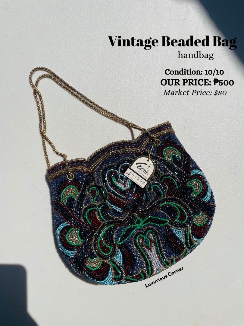 Vintage beaded bag cheap