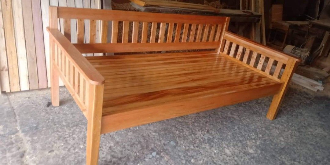 Wooden Sofa Day Bed 09564751745 (Category: Sofas) located in Quezon City. Submitted by leocarloswoodcrafts (Listing ID 1336913635, Image 2). Description: made from solid mahogany wood. HINDI KASAMA FOAM Price may change depending on size, design, wood type use, varnish and/or color. We also accept made to order / customize Wooden furnitures. 📍 Novaliches Quezon city More available sizes (in inches) 36x75 Single size 48x75 Double size 54x75 Full 