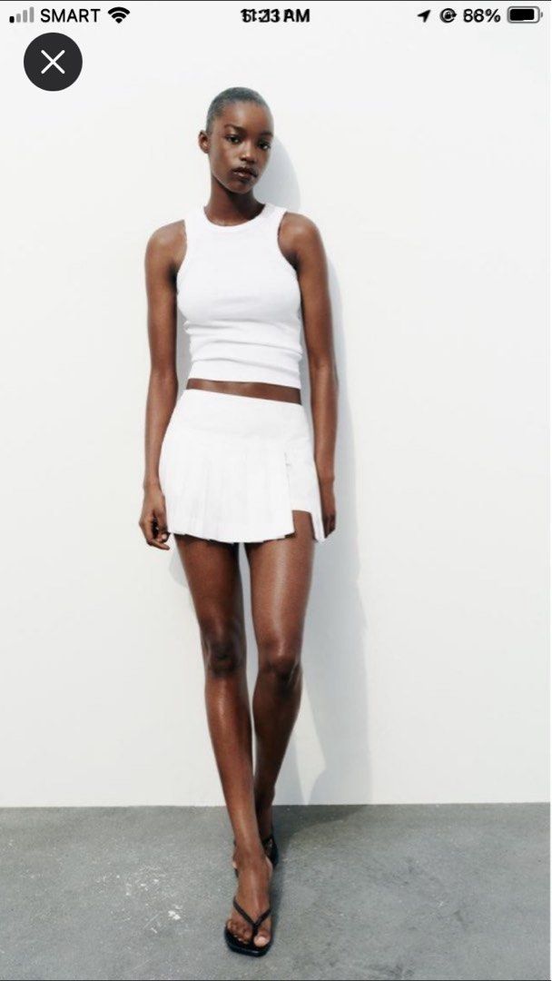 White skirt outfit zara sales