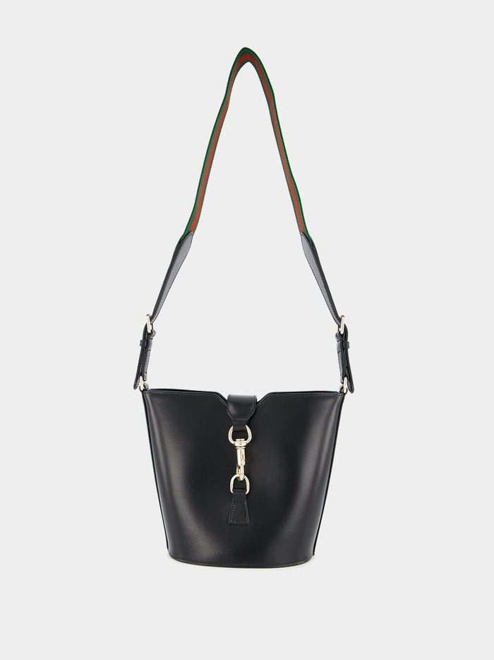Gucci Black Leather Small Bucket Bag