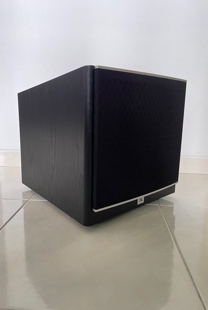 Affordable Subwoofer (Category: Soundbars, Speakers & Amplifiers) located in Singapore. Submitted by oneonone (Listing ID 1337219266, Image 2). Description: A 10-inch (250mm) high-output polycellulose woofer with 100-watt. RMS (200-watt dynamic) digital power amplifier, dual rear ports optimize airflow while minimizing port turbulence and audible distortion in the bass response. Variable level, crossover, and phase controls. Dimension Height (in)