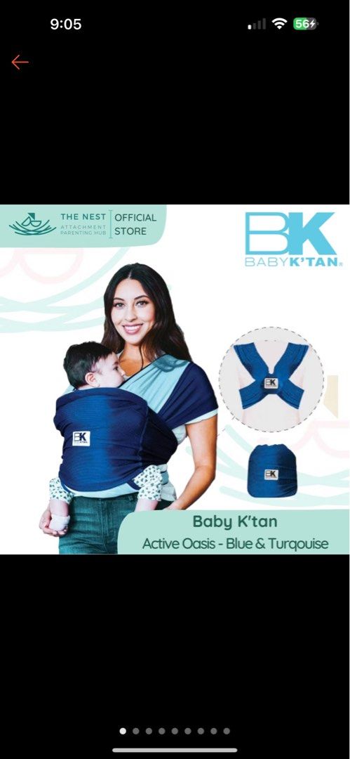 Baby K’Tan Active Oasis (Category: Carriers & Slings) located in Manila. Submitted by cjezbte (Listing ID 1337185604, Image 1). Description: The Nest Price - 4200 Size: Medium I weigh 60kgs so this is perfect for your if you are on the same weight bracket. Rfs: outgrown Lightly used. Complete with box. Ships from Palanan Makati.