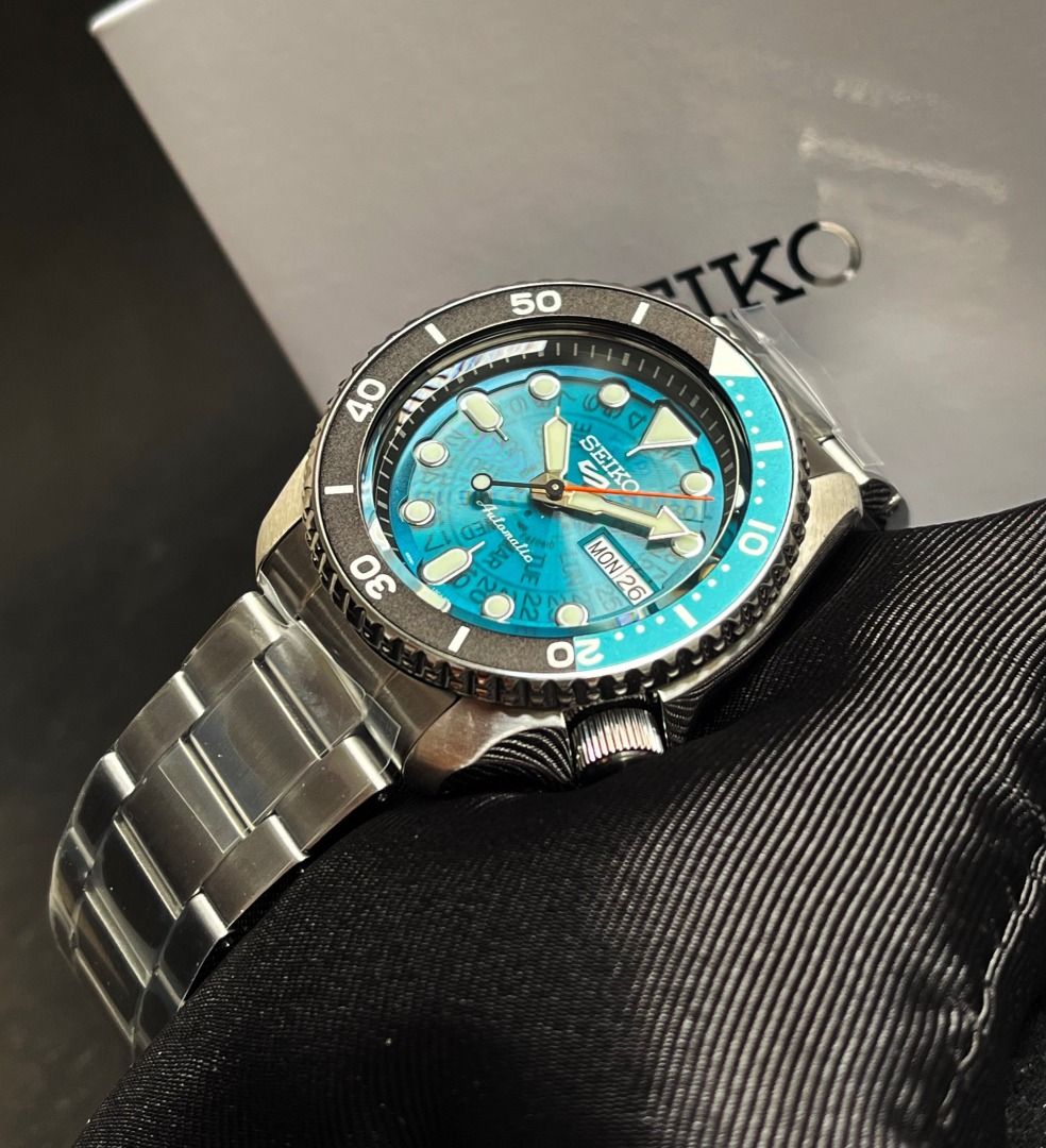 BNEW AUTEHNTIC! Seiko SRPJ45K1 5 Sports Blue Skeleton Automatic Blue Dial Silver Steel Watch For Men P21,990, Men's Fashion, Watches & Accessories, Watches on Carousell