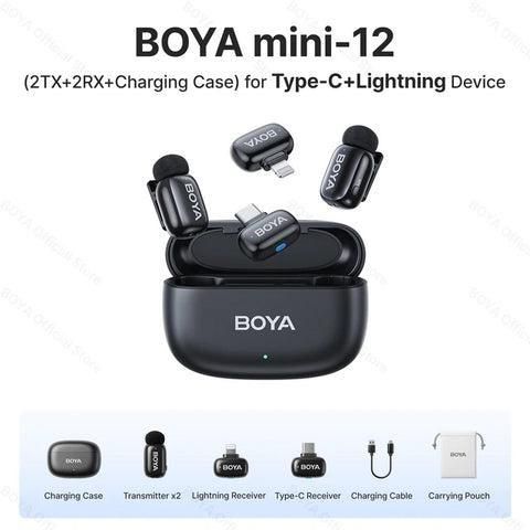 Boya Mini: 迷你無線麥克風 （分類：咪高風/麥克風）位於 Hong Kong。 由 Y_W_Shop 提交（商品編號 1337160188，圖片 1）。簡介： Boya Mini: 迷你無線麥克風 Boyalink 現在推出了最新的 Boya Mini 無線麥克風，這款產品設計輕巧便攜，具有自動重連和降噪功能，並且配備了 AI 實時變聲技術，為用戶帶來有趣的聽覺體驗。操作簡便，適用於智能手機、平板電腦和電腦等多種設備，特別適合創作、直播和錄製 Vlog 使用。 主要特點： 輕巧便攜：Boya Mini 設計小巧，易於攜帶，適合隨時隨地使用。 自動重連和降噪：具備自動重連功能，提供穩定的連接，同時內置降噪技術，確保清晰的音質。 AI 實時變聲：搭載 AI 技術，提供即時變聲功能，增添錄音樂趣。 持久續航：每個發射器充電一次可持續使用 6 小時，並配有充電盒，方便隨時充電。 類型: 小蜜蜂麥克風 傳感器: 電容麥克風 極性模式: 全向 傳輸類型: 2.4GHz 無線 頻率響應: 2