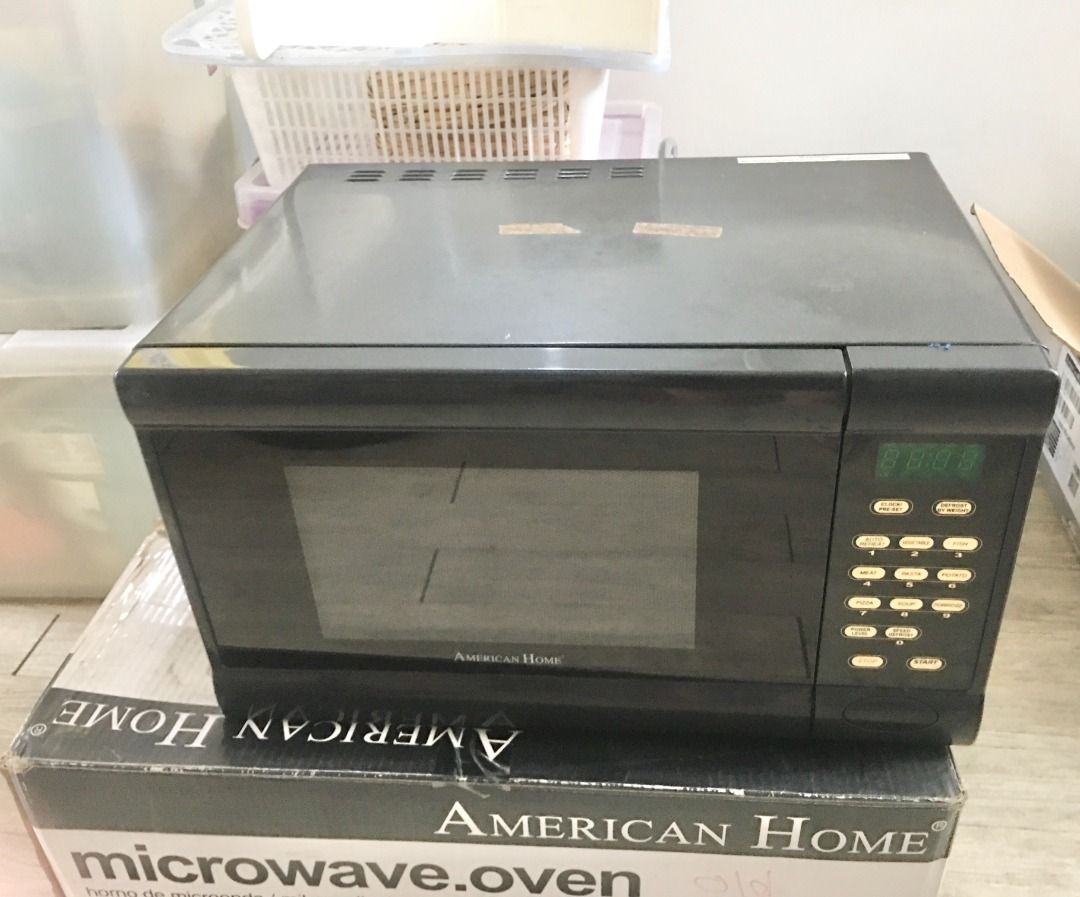 Negotiable American Home Digital Control Microwave Oven w Defrost Auto Cook Functions 21 Liters TV Home Appliances Kitchen Appliances Ovens Toasters on Carousell