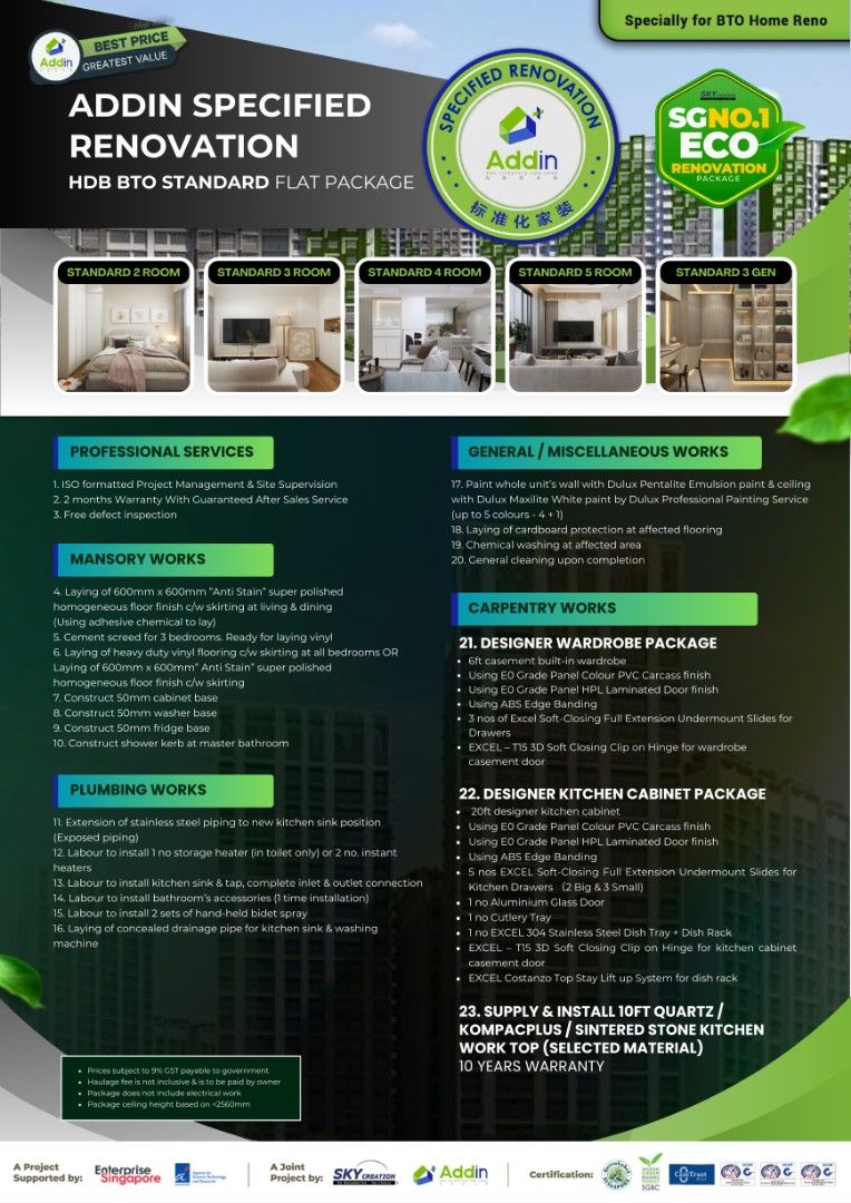 BTO Specificed Renovation