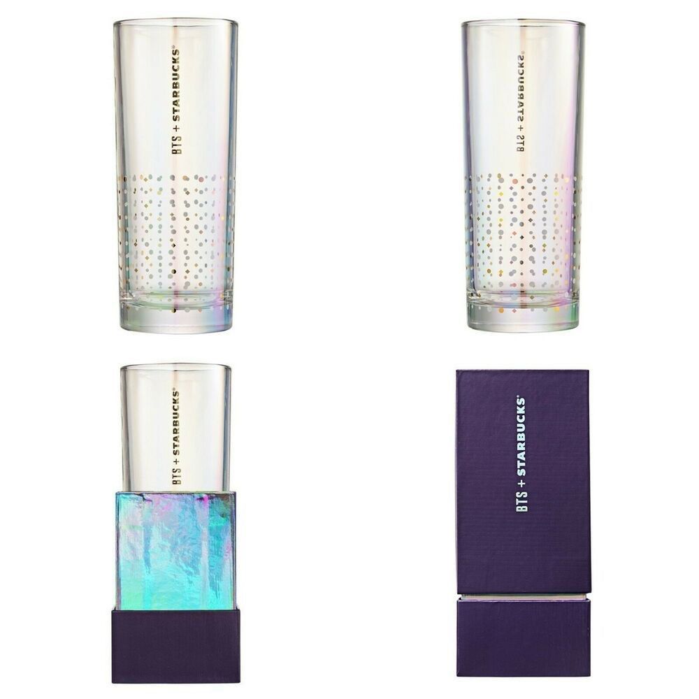 BTS x Starbucks Glass 410ml (Category: Water Bottles & Tumblers) located in Quezon City. Submitted by dsgnmc (Listing ID 1337202863, Image 3). Description: Brand new, unsealed Limited Edition Just in time for BTS Comeback 💜 #BTS #OT7 #RM #Jin #Suga #Jhope #Jimin #V #JK .