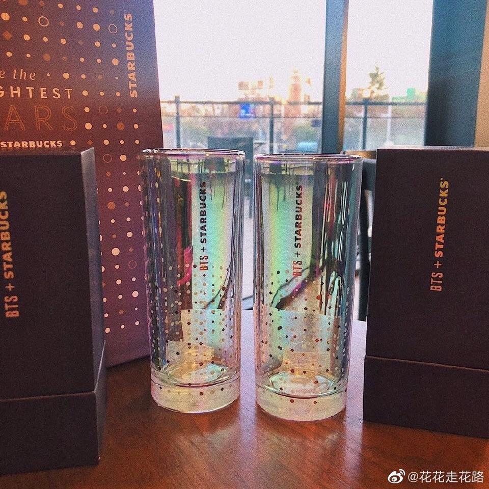 BTS x Starbucks Glass 410ml (Category: Water Bottles & Tumblers) located in Quezon City. Submitted by dsgnmc (Listing ID 1337202863, Image 2). Description: Brand new, unsealed Limited Edition Just in time for BTS Comeback 💜 #BTS #OT7 #RM #Jin #Suga #Jhope #Jimin #V #JK .