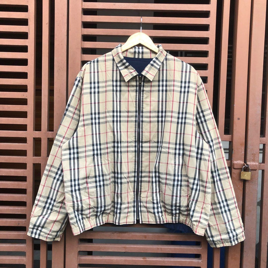Vintage burberry reversible jacket deals
