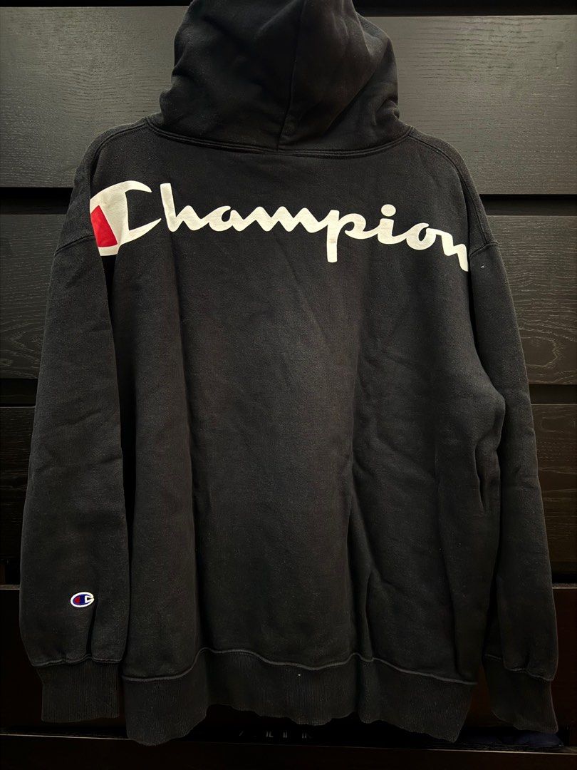 Champion hoodie back logo on sale