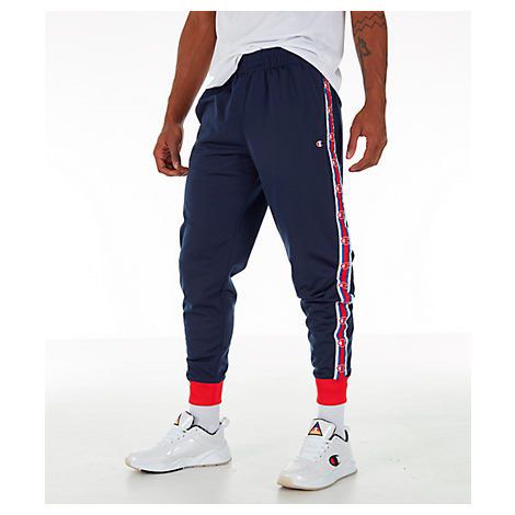 Men's champion side tape track jogger pants on sale
