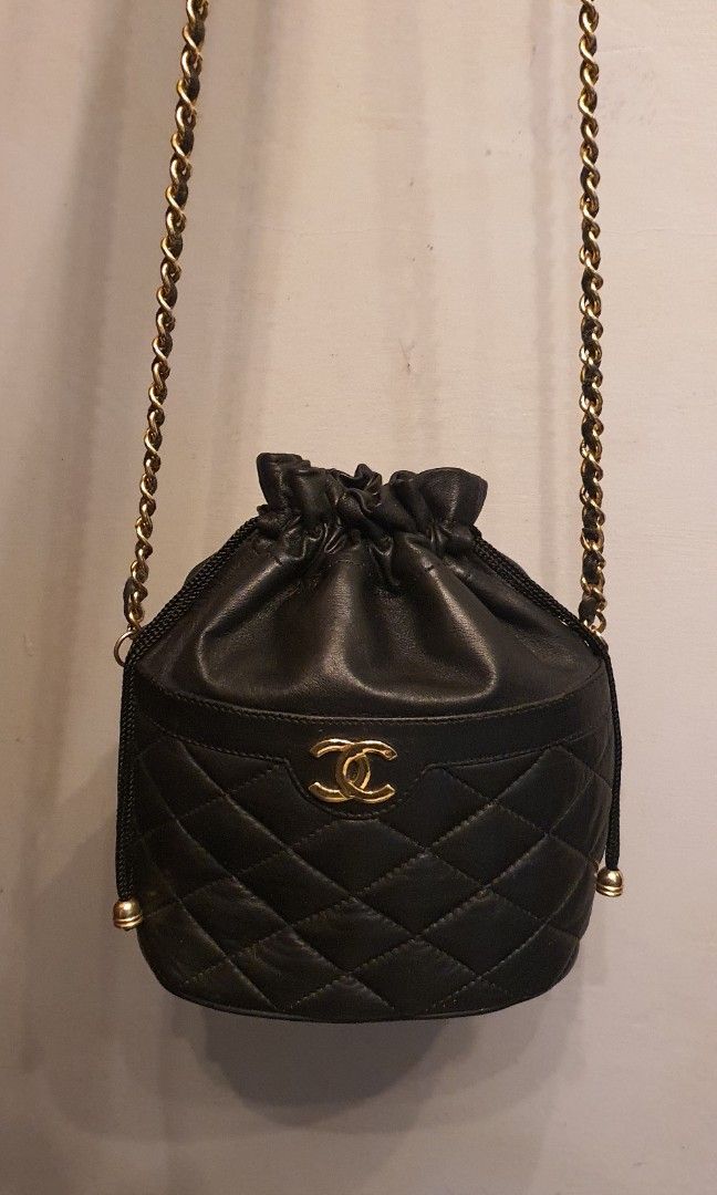 Chanel drawstring bucket sling (Category: Luxury Bags & Wallets) located in Cavite. Submitted by ohmie23 (Listing ID 1337174601, Image 1). Description: Chanel drawstring bucket sling.