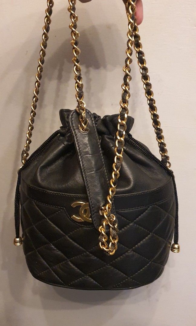 Chanel drawstring bucket sling (Category: Luxury Bags & Wallets) located in Cavite. Submitted by ohmie23 (Listing ID 1337174601, Image 3). Description: Chanel drawstring bucket sling.