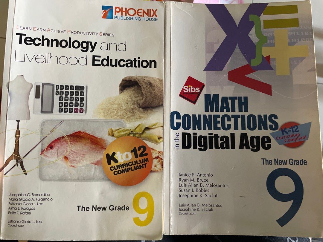 Complete Set Grade 9 (Category: Textbooks) located in Quezon City. Submitted by romsr (Listing ID 1337087619, Image 2). Description: Conplete Set Grade 9 textbooks Great condition. Only used once. All crisp except for “World of Science” (more used) and “Explorong Life” (torn cover but still attached) Some had names covered up Original Price for set 2,500 to 3,500 Selling for only 1,800..