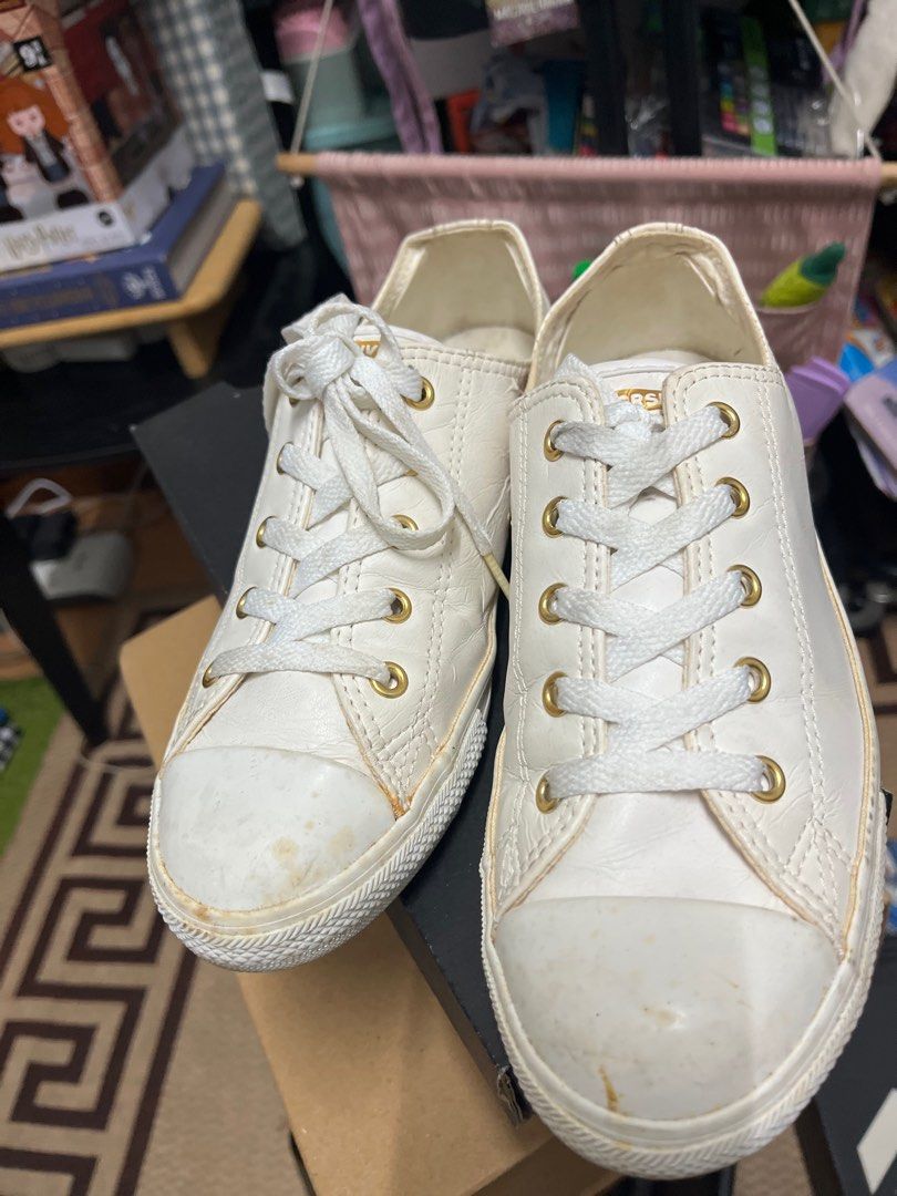 converse dainty ox white gold