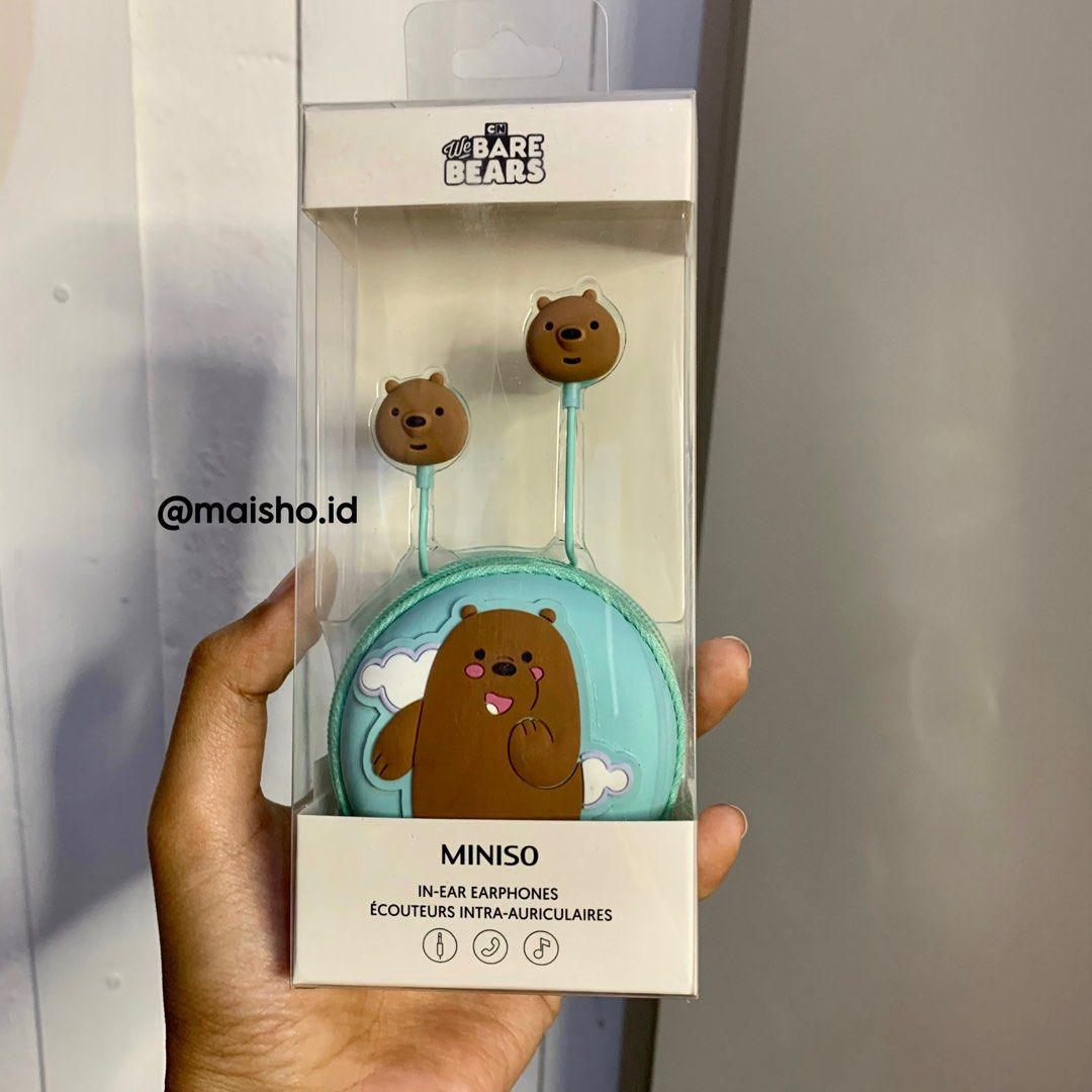 Miniso Bare Bears Earphones Headphone We Bare Bears Jual Headphone