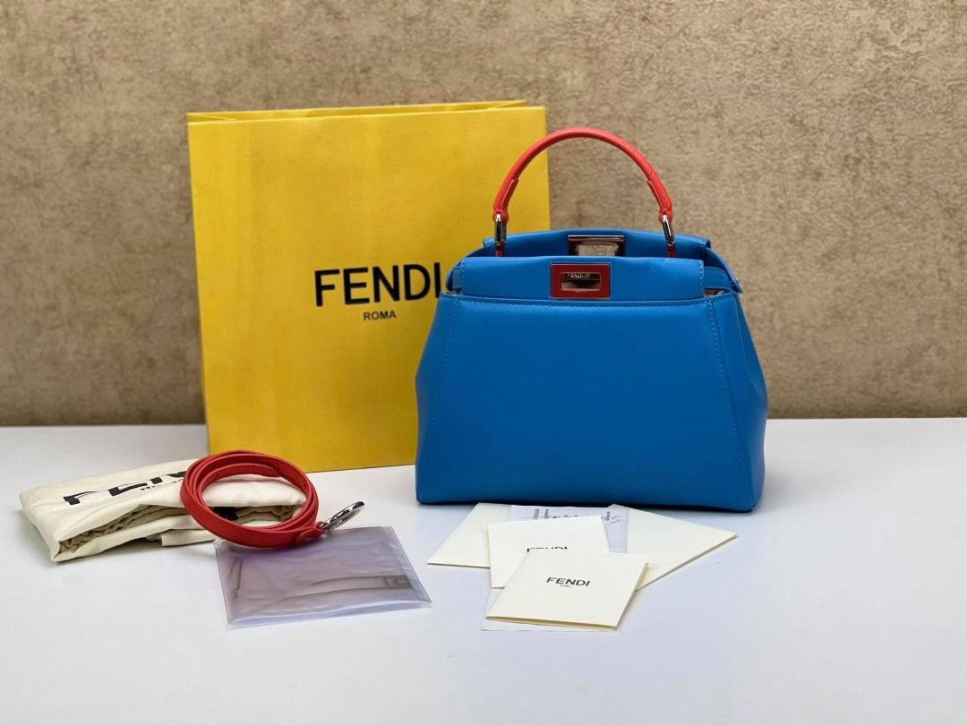 Fendi peekaboo mini burgundy hot sale