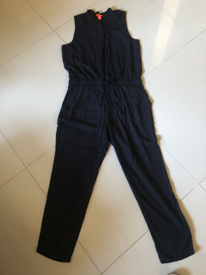 Joe Fresh Jumpsuit cotton black M Women s Fashion Dresses Sets Jumpsuits on Carousell