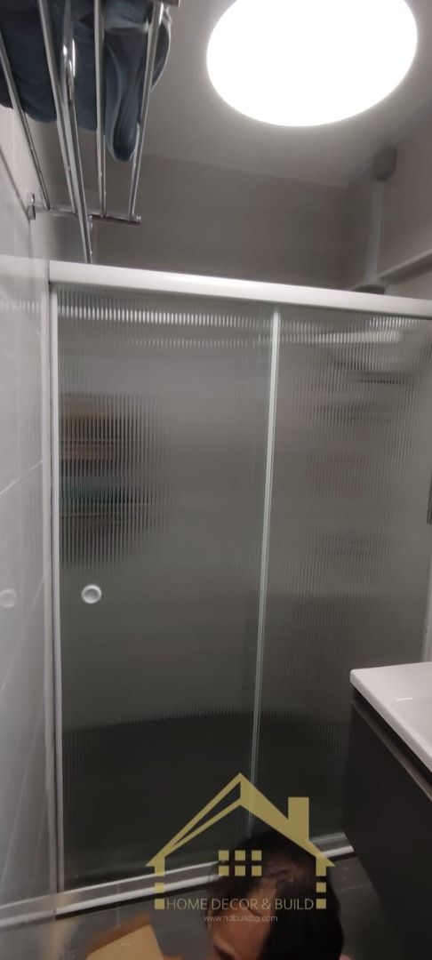 👍Frameless 1 Fixed 1 Slide Shower Screen 👍63109553481859119