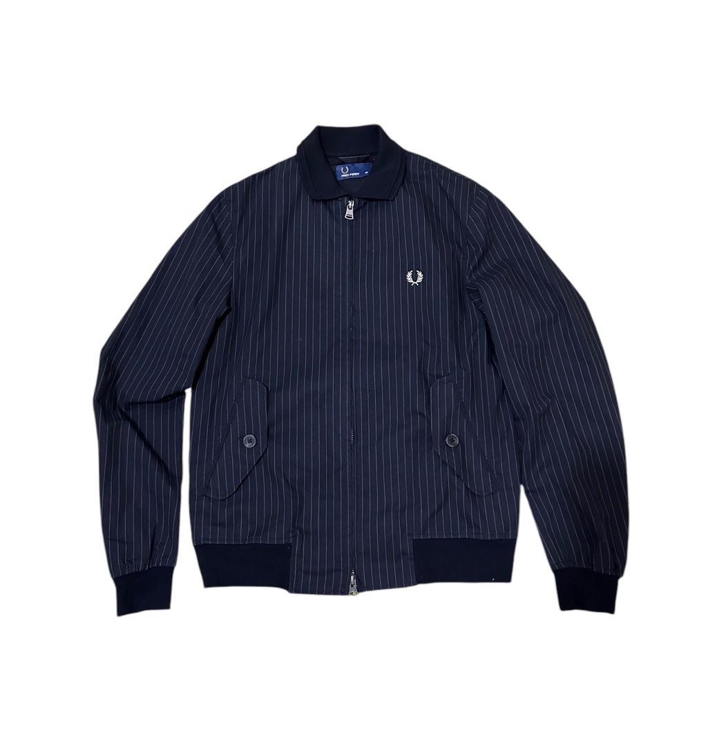FRED PERRY Knit Collar Stripe Jacket Men s Fashion Coats Jackets and Outerwear on Carousell