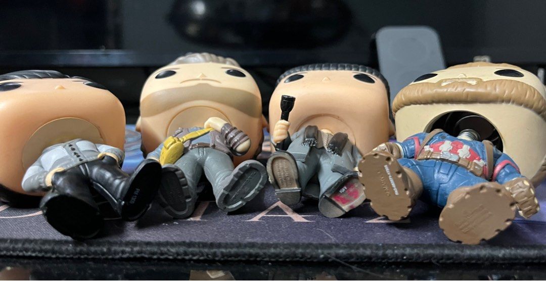 Funkopop bundle (Category: Designer & Blind Box Toys) located in Guagua. Submitted by goodbuysathome (Listing ID 1337235441, Image 3). Description: Original!!! Bundle FunkoPop 4pcs Bruce Wayne (rare) Jurassic world 2 Home alone Harry Capt America 1k 4pcs add sf 54 Gcash payment No box .