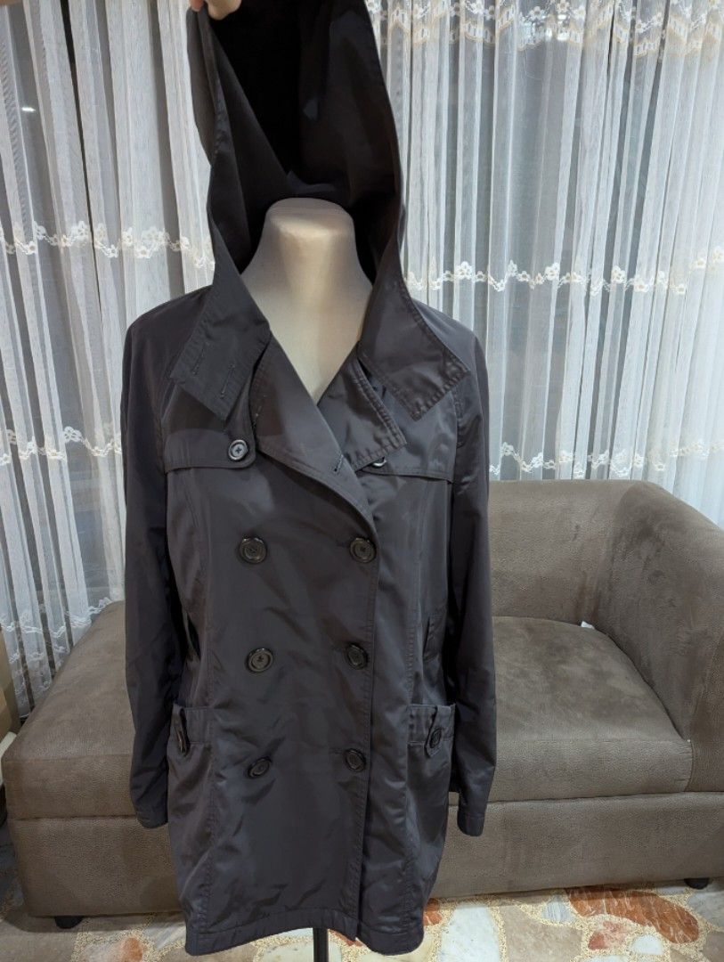  Gray waterproof coat with hood (Barney's New York CO-OP) - size L Motiv 