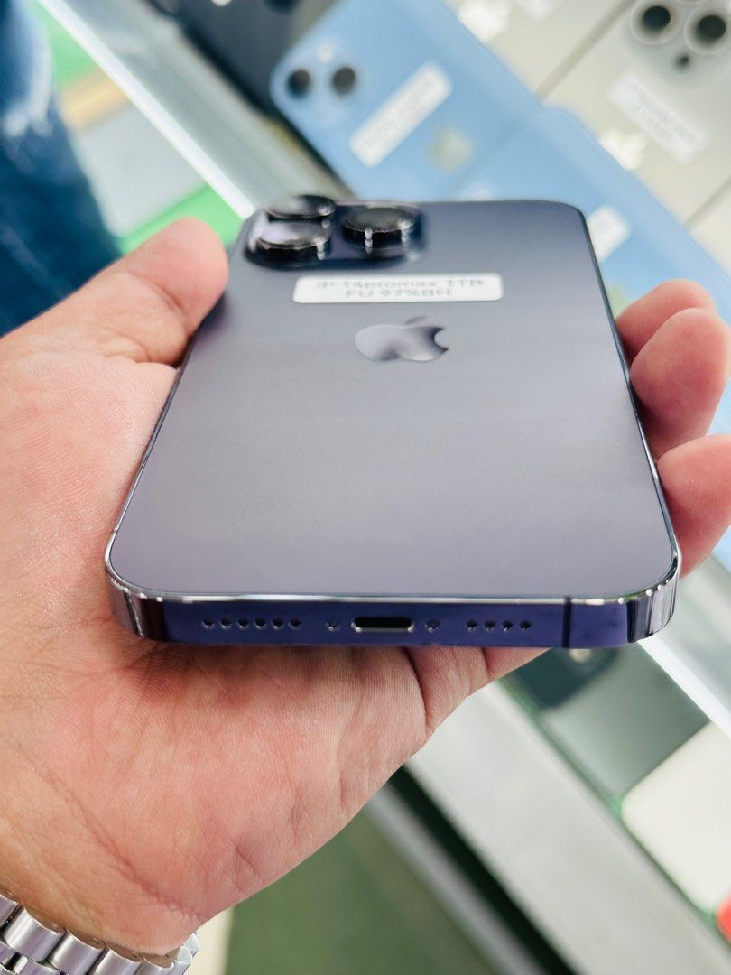 Iphone 14 Pro Max 1TB 97% Batt FU (Category: iPhone 14 Series) located in San Juan City. Submitted by javedsgadgetshop (Listing ID 1337066219, Image 2). Description: OPEN FOR INSTALLMENT VIA CREDIT CARD/GGIVES/SPAY/BILLEASE & SWAP/TRADE-IN! BUY AND SELL! Quick Specs : Iphone 14promax •1TB •NTC Variant •97% batt health •Factory Unlock •95% Smoothness •No hidden issue | No Repaired •100% Authentic | Not Refurbished •w/ OEM Charger & store warranty 