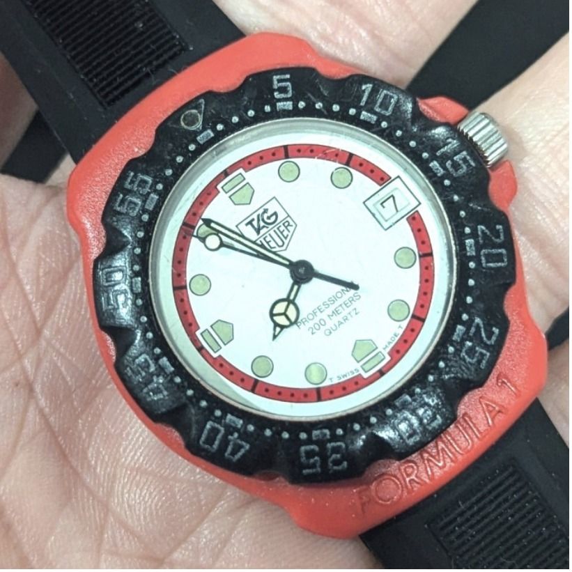 Jam tangan heuer vintage tag formula 1 tokyo working with rubber strap