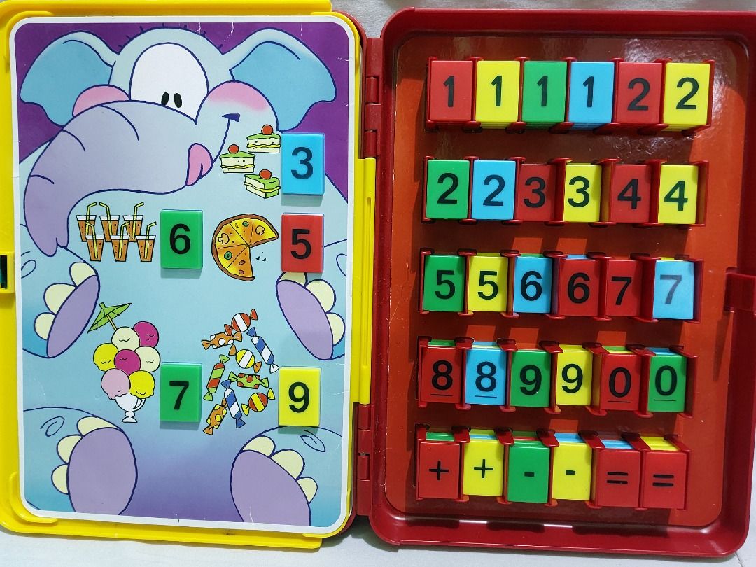 Jumbo SUM TIME Math Learning Set Addition Subtraction Tiles Game ...