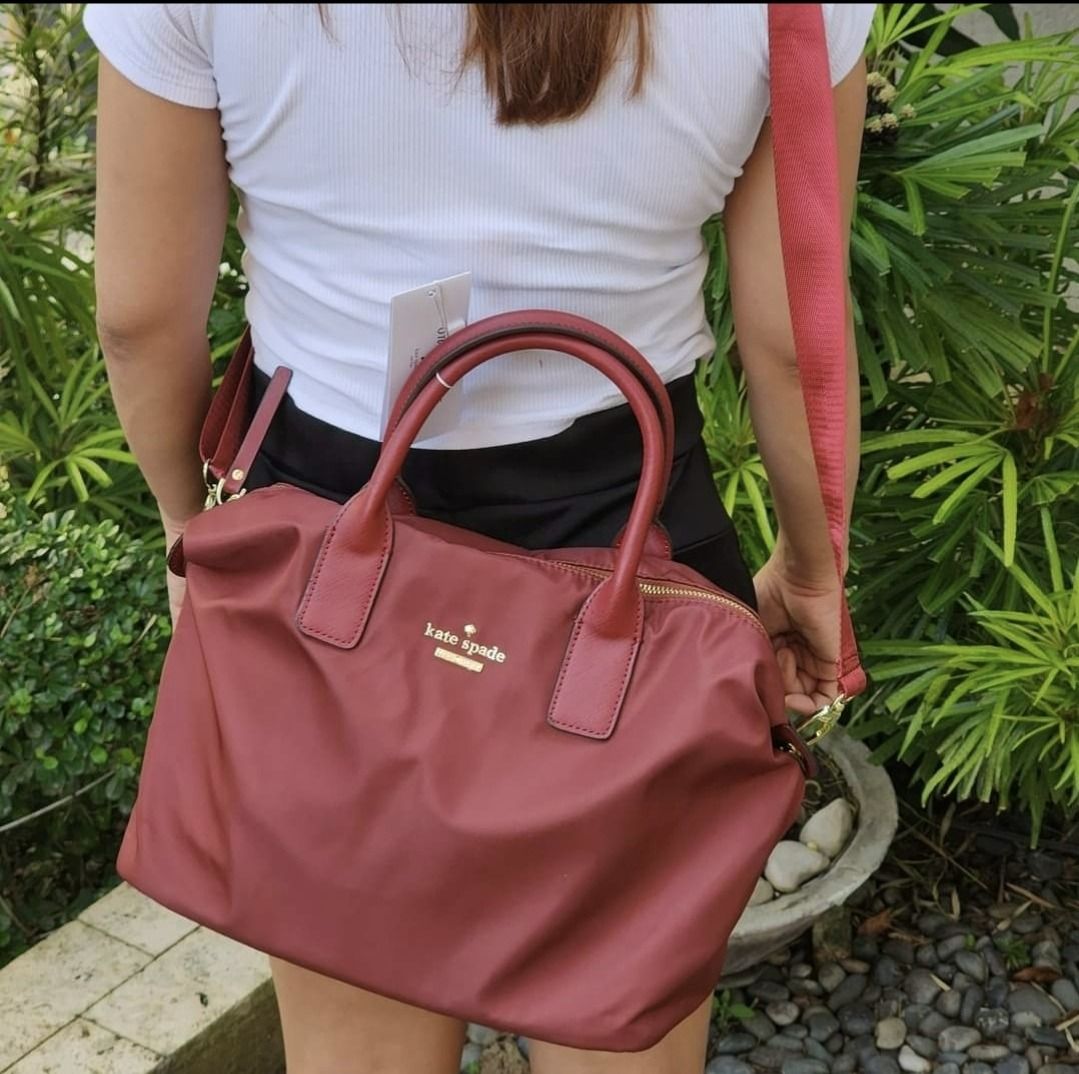 Kate spade lyla nylon tote bag outlet
