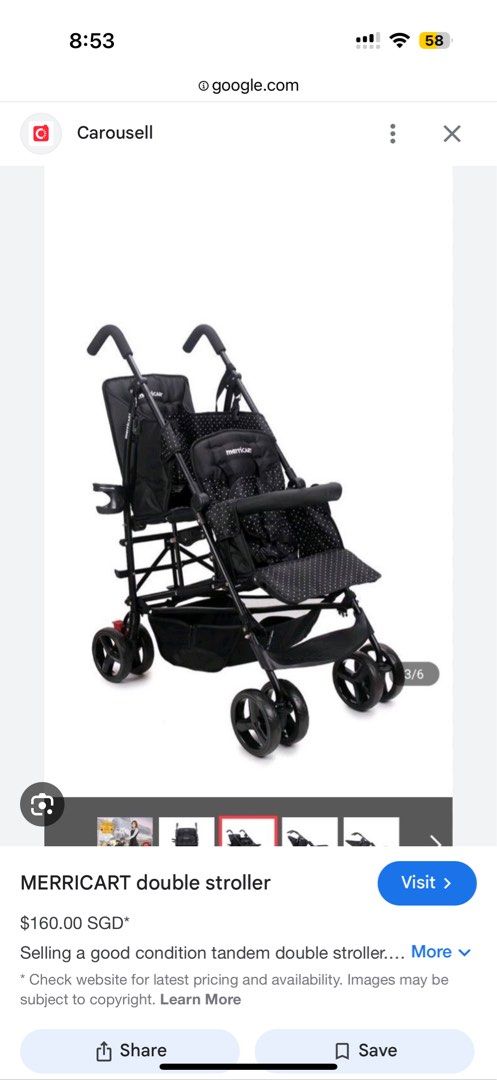 Merricart double stroller sale