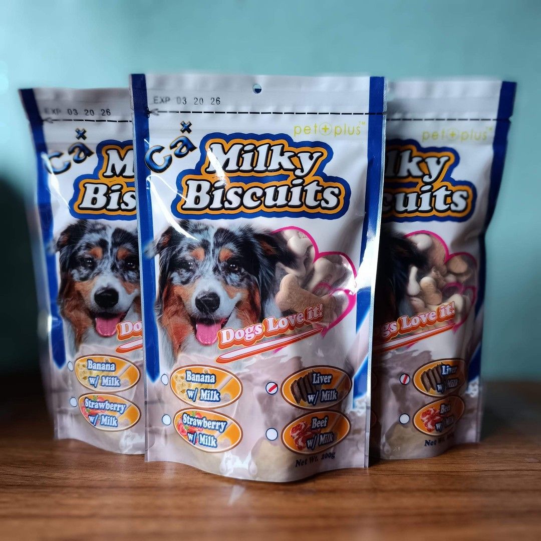 Milky Biscuits (Category: Pet Food) located in Marikina City. Submitted by jd_petsupplies (Listing ID 1337193173, Image 2). Description: Milky Biscuits 70g - P80 Milky Biscuits 200g - P140 Available for pick up and delivery via Lalamove or Toktok 😊 📍Marikina City 📍Cainta, Rizal 📍Antipolo City Thank you and God bless 😊❤.