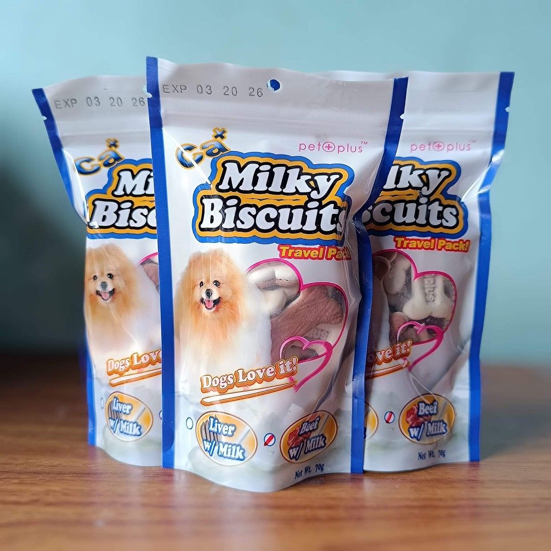 Milky Biscuits (Category: Pet Food) located in Marikina City. Submitted by jd_petsupplies (Listing ID 1337193173, Image 1). Description: Milky Biscuits 70g - P80 Milky Biscuits 200g - P140 Available for pick up and delivery via Lalamove or Toktok 😊 📍Marikina City 📍Cainta, Rizal 📍Antipolo City Thank you and God bless 😊❤.