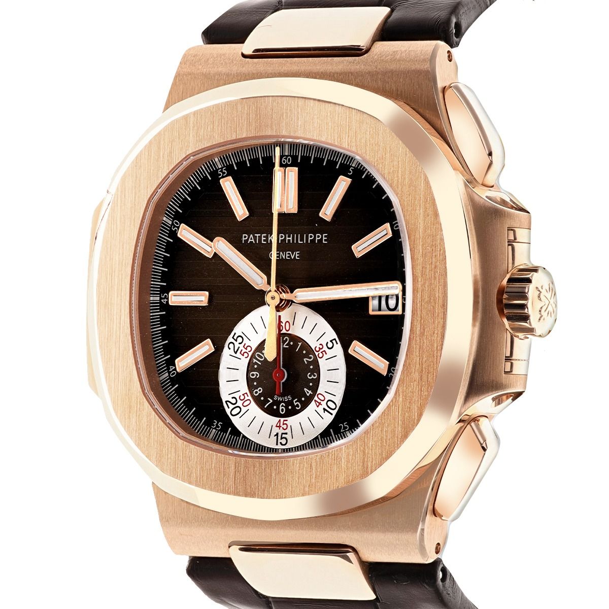 Mint 2017 Patek Philippe Nautilus 5980R-001 Brown (Category: Watches) located in Singapore. Submitted by luxehouze (Listing ID 1310597746, Image 2). Description: Join our Community for special deals and latest arrivals! //bit.ly/LHWatchesSG Patek Philippe Nautilus 5980R-001 Brown Please contact us for product availability Watch Details: SKU: 0011414 Condition: Good (80%) Dial: Black / Brown Case Diameter: 40.5 mm Year: Sep 2017 Completeness: Box 