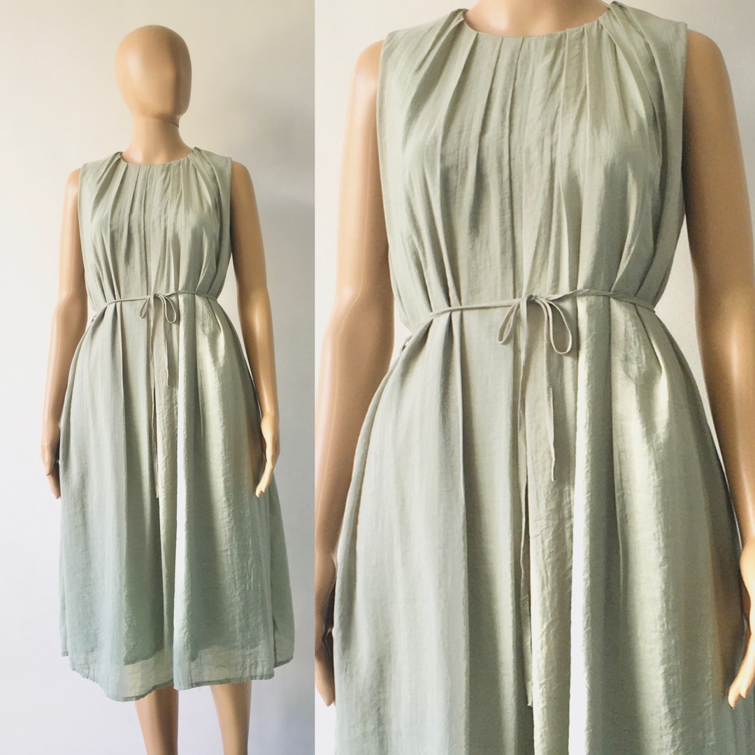 Mint Sage Green Removable Belt Dress, Women's Fashion, Dresses & Sets ...