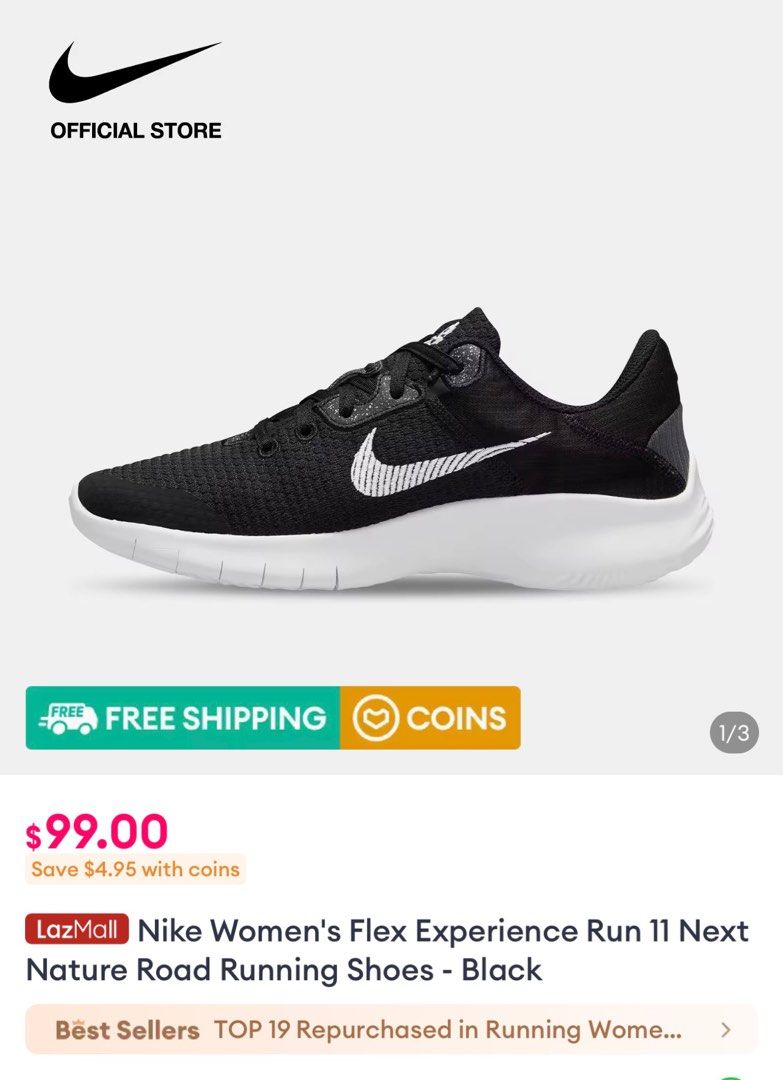 Nike Flex Experience Run 11 Running Shoes Size US 9.5 UK 7.5 EUR 41 26.5cm Women s Fashion Footwear Sneakers on Carousell