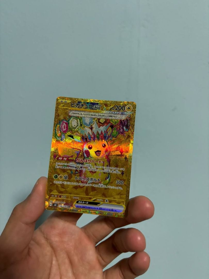 RARE Pokemon Card sv8 136/106 Pikachu ex UR Super Electric Breaker, Hobbies  & Toys, Toys & Games on Carousell